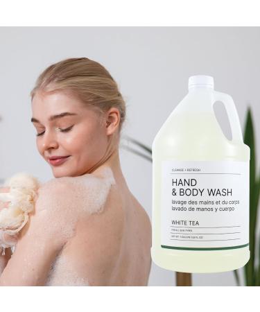 Hotel Emporium 1 Gallon Bulk Hand & Body Wash Refill - 100% Cruelty-Free White Tea Scent for Hotels Motels & Gyms | All Hair Types | Guest Bathroom Essentials - Buy Online on GoSupps.com