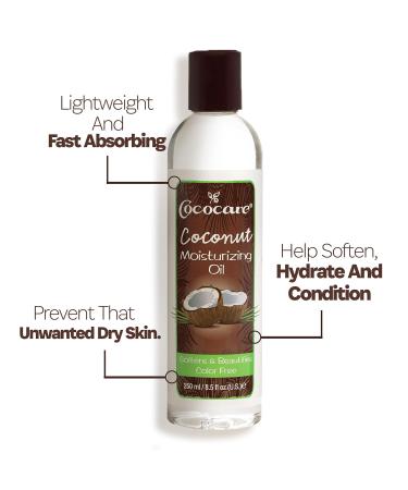 Cococare Coconut Moisturizing Oil 8.5 Fl Oz - Natural Coconut Oil for Deep Hydration & Nourishment | International Shipping Available - Buy Online on GoSupps.com