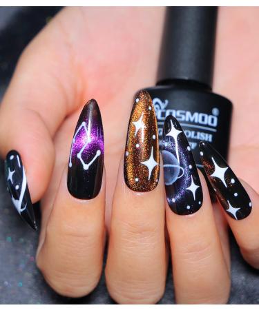 COSMOO 9D Cat Eye Gel Nail Polish Set - 9PCS | Magnetic Polish with Magic Effect | Includes Black Base & Magnet Stick - Buy Online on GoSupps.com