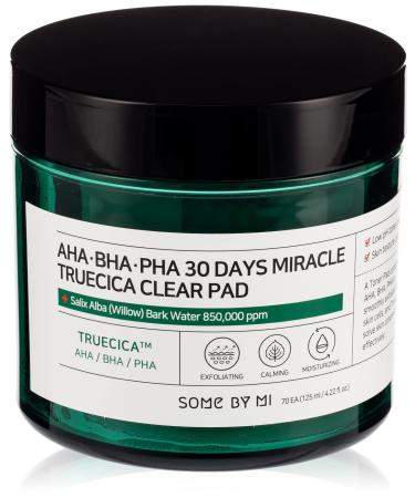 Some By Mi AHA/BHA/PHA 30 Days Miracle Truecica Clear Pad 70 Pads 4.22 fl oz (125 ml)