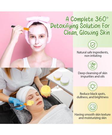Buy Clay Mud Face Mask Set - Deep Cleansing Turmeric Facial Mask for Radiant Skin & Pore Control | Gift for Women | 3.53oz - Buy Online on GoSupps.com