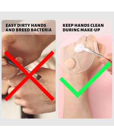 2 Pieces Clear Makeup Mixing Palette Set with Spatulas - Ideal for Foundation Nail Art & Manicure - Buy Online on GoSupps.com