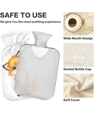 1L BPA-Free Hot Water Bottle with Cover - Small Heating Bag for Pain Relief & Cold Compress - Buy Online on GoSupps.com