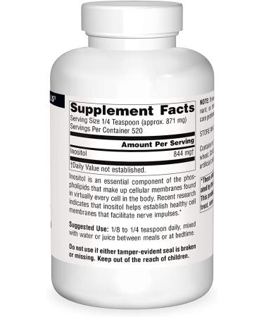 Source Naturals Pure Inositol Powder - 1lb Dietary Supplement - Buy Online on GoSupps.com