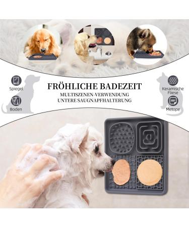 Buy BPA-Free Lick Mat for Dogs & Cats - Suction Cup Slow Feeder Silicone Spatula & Brush - Perfect for Fur & Claw Care - International Shipping Available - Buy Online on GoSupps.com