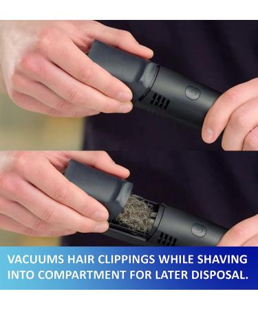 Vacutrim Professional Vacuum Hair Trimmer - Cordless Rechargeable Shaver for Men's Beard & Mustache - Ultra Sharp Stainless Blade - As Seen on TV - Buy Online on GoSupps.com