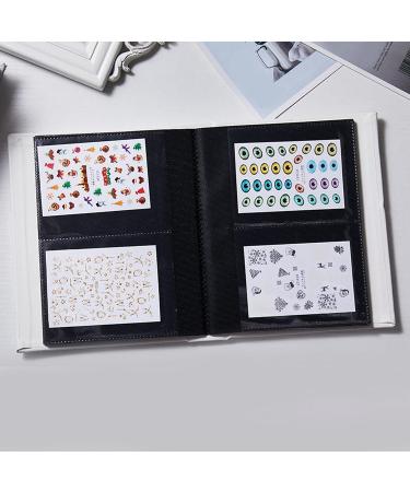 Nail Art Sticker Display Book Nail Art Sticker Collection Album Nail Art Decal Storage Book DIY Nail Art Sticker Holder(White) - Buy Online on GoSupps.com