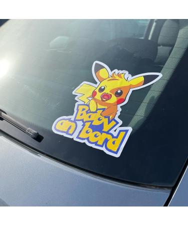 Baby On Board Sticker - Pika 13x18cm Easy Stick Vinyl Car Decal | Colorful Baby Safety Sign for Cars - Buy Online on GoSupps.com