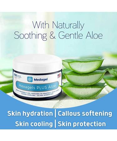 Medagel Hexagels Plus Aloe Vera - 200ct Hydrogel Pads for Blister Prevention and Skin Relief - Buy Online on GoSupps.com