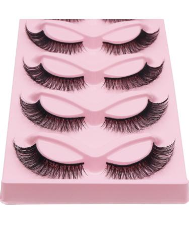 Cat Eye Lashes - 16mm Wispy Volume False Eyelashes | Fluffy & Comfortable 5 Pairs | Natural Look Fox Eye Lashes Pack (Cat Eye 01 - Buy Online on GoSupps.com