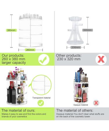 Boxalls 360 Rotatable Makeup Organizer - Large 8-Layer Skincare & Cosmetics Storage - Transparent Beauty Carousel for Perfumes & Makeup - International Shipping Available - Buy Online on GoSupps.com