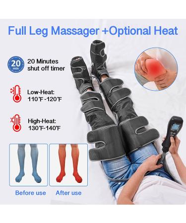 Air Compression Leg Massager with Heat Levels - Circulation & Muscle Relaxation Device | 4 Modes, 4 Intensities - Buy Online on GoSupps.com