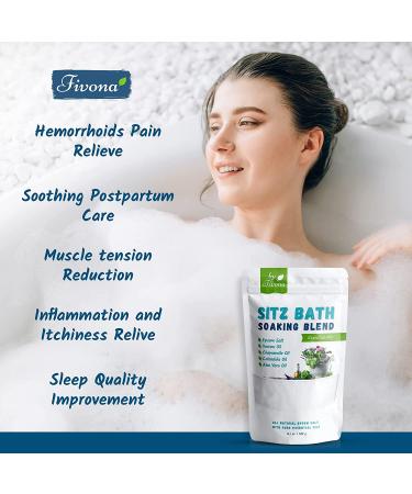 Fivona All Natural Sitz Bath Soaking Blend for Hemorrhoid Fissure Postpartum Care - 14.1 oz - Buy Online on GoSupps.com
