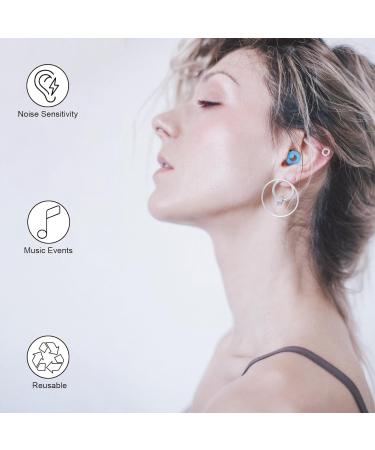 Jayine Reusable Soft Silicone Earplugs for Sleeping | SNR 30dB Hearing Protection for Snoring Work Study & Travel | XS/M/L - Blue - Buy Online on GoSupps.com