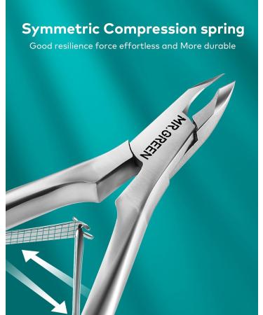 Cuticle Trimmer with Cuticle Pusher Cuticle Nipper Professional Stainless Steel Cuticle Cutter Sharp Durable Pedicure Manicure Tools for Fingernails and Toenails Sliver - Buy Online on GoSupps.com