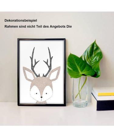 Marveligts 6 Set DIN A4 Posters | Children s Room Wall Art | Baby Room Decor | Grey Posters for Young Girls (Unframed) - A4 Size 21x29.7cm - Buy Online on GoSupps.com