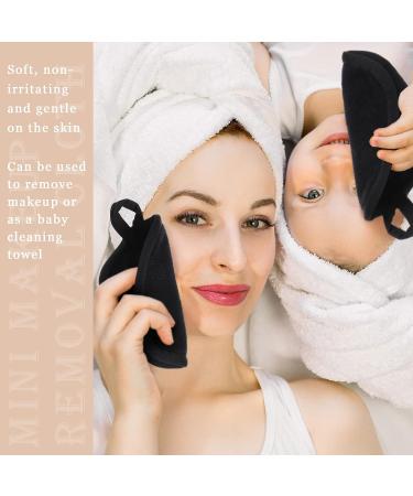 48 Pcs Reusable Makeup Remover Cloths | Soft Microfiber Cleansing Pads | Washable Towels | Holiday Gift for Women | 5x5 Inch | Black - Buy Online on GoSupps.com