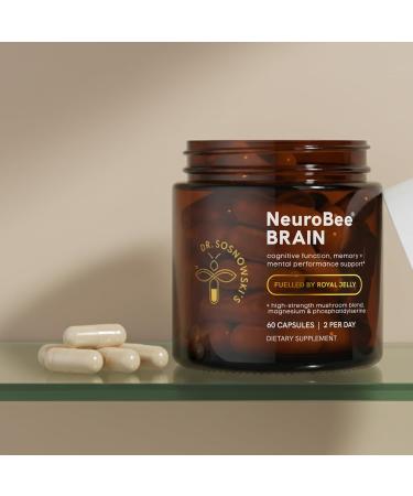Dr Sosnowski's NeuroBee Brain Supplements with Royal Jelly, Lion's Mane + Reishi Mushroom | Energy, Mental Performance + Cognitive Function Support, 60ct - Buy Online on GoSupps.com