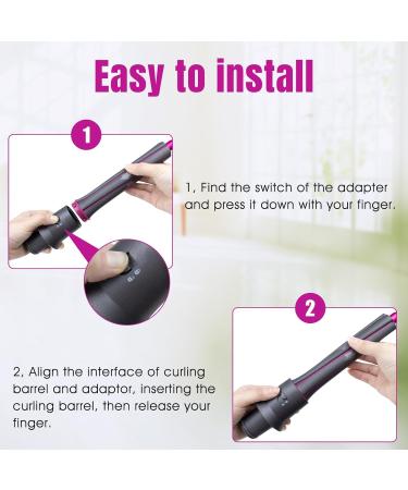 1 Pair 1.2 Inch Long Hair Curling Tube for Dyson Airwrap - Compatible with Hair Dryer Curling Iron Adapters - Buy Online on GoSupps.com