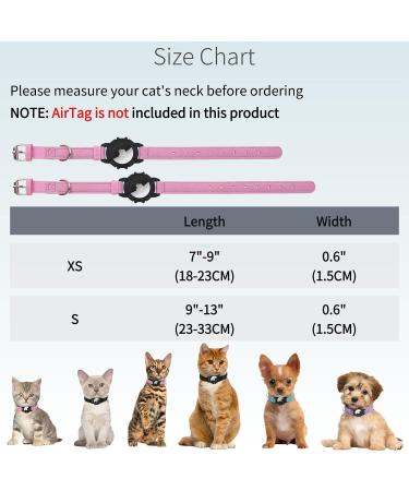 Apple AirTag Cat Neck Band - Light Tracker for Kittens & Puppies 7-9 inch (Rose) | Secure Your Pet! - Buy Online on GoSupps.com