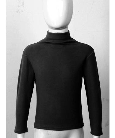 Hansber Baby Girls Boys Thermal Turtleneck Top | Stretchy Long Sleeve Baselayer | Black 5-6 - Buy Online on GoSupps.com