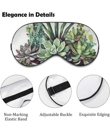 Succulent Sleep Eye Mask for Women Men - Elastic Strap for Sleep, Travel, Nap - Buy Online on GoSupps.com