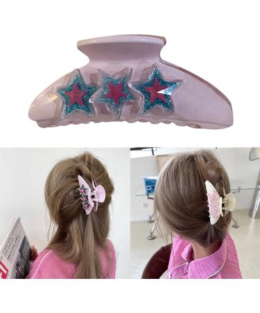 Jelly Feeling Star Shpe Hair Clip For Hot Girls Hair Barrettes Clear Shining Ponytail Hair Barrettes For Teens Girls Hair Pin - Buy Online on GoSupps.com