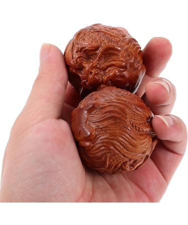 Coolhiya Massage Globe Balls | Hand Exercise & Fitness | Huanghua-Birne Wood Massage Balls for Relaxation & Hand Therapy - Buy Online on GoSupps.com