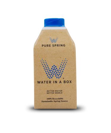 Water in a Box Flavoured Pure Spring Water 12 x 500ml Cartons | 100% Recyclable Packaging | Sustainably Sourced - Better Water for a Better World (Pure Spring) Pure Spring 6.00 l (Pack of 1) - Buy Online on GoSupps.com
