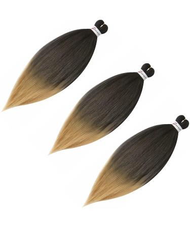 Pre-Stretched Braiding Hair Extensions - 5 Bundles of Yaki Synthetic Hair Medium Brown & Dark Blonde 26 - Perfect for Crochet Twists - Buy Online on GoSupps.com