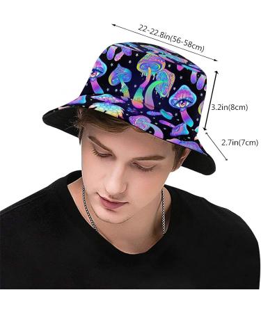 Packable Mushrooms Bucket Hat for Summer Beach - Sun Protection Fisherman Cap - Buy Online on GoSupps.com