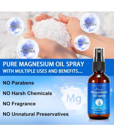 Magnesium Spray Pure Magnesium Oil Spray for Feet Natural Ingredient in Glass Bottle Easy to Absorb and Use 1Pack - Buy Online on GoSupps.com