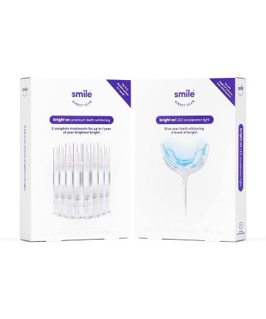SmileDirectClub Teeth Whitening Kit with LED Light - 8 Pack Gel Pens - Professional Strength Hydrogen Peroxide - Buy Online on GoSupps.com
