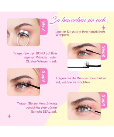 Calailis DIY Eyelash Extensions Set - 144 D Curl Individual Eyelashes with Adhesive Sealer & Applicator | YY29 Kit for Professional Quality Lash Extension - Buy Online on GoSupps.com