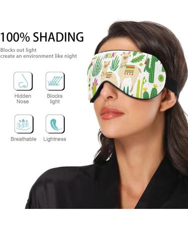 Haskirky Light Blocking Eye Mask for Deep Sleep - Breathable & Adjustable - Men & Women - Ideal for Travel, Yoga, Meditation - Llama Design - Buy Online on GoSupps.com