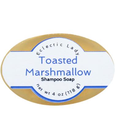 Eclectic Lady Toasted Marshmallow Shampoo Soap Bar with Pure Argan Oil Silk Protein Honey Protein and Extracts of Calendula Flower Aloe Carrageenan Sunflower - 4 oz Bar