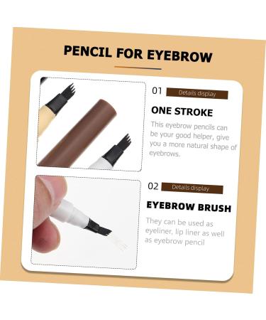 FOMIYES 4pcs Four Forked Eyebrow Pencil Make up Kit Cosmetic Makeup Pencils No Smudge Highlighter Travel - Buy Online on GoSupps.com