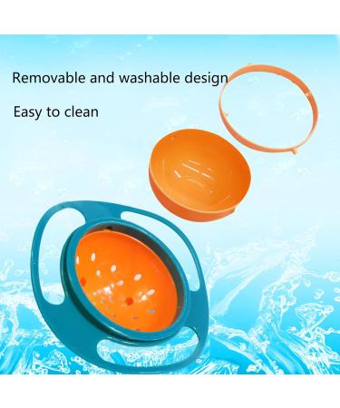 DZCYAOHL 360 Degrees Gyro Bowl - Unspillable Snack Toddler Bowl for Babies and Kids (Blue) - Buy Online on GoSupps.com