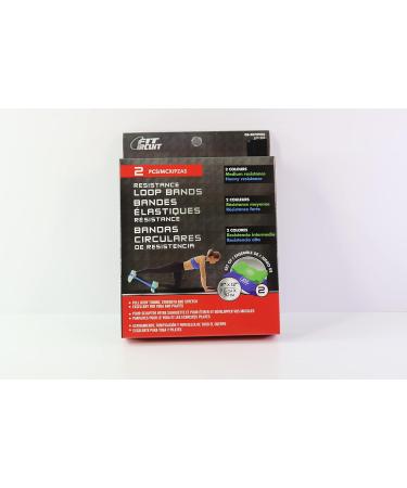 Set of 2 Pieces Resistance Loop Bands 3' x 12' 2 Colors Green Medium Resistance Blue Heavy Resistance Full Body Toning Strength Stretch Yoga Pilates - Buy Online on GoSupps.com