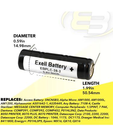 Buy (2-PACK) 3.6V PLC Comp Backup Battery - Compatible with Varta P01HL3N2 & Epson QX16 - International Shipping Available - Buy Online on GoSupps.com