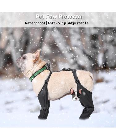 HY-MS Dog Boots Anti-Slip Dog Shoes Rugged Rubber Sole Pet Paw Protectors for Winter Snowy Day| Waterproof in Rainy Weather|Summer Hot Pavement Outdoor Walking Dog Boots (Medium) - Buy Online on GoSupps.com