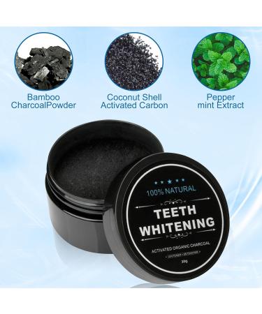 Buy Spermuoy Tooth White Set Activated Charcoal Powder Bamboo Toothbrush & Whitening Strips for Bright White Teeth | International Shipping Available - Buy Online on GoSupps.com
