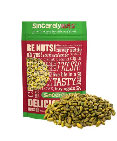 Sincerely Nuts Pistachios Roasted and Unsalted Kernels | No Shell, No Salt Healthy Snacks for Kids and Adults | Shelled Convenient Snack | Low Sodium, Vegan, Kosher & Gluten Free, 2 lb. bag 2 Pound (Pack of 1)