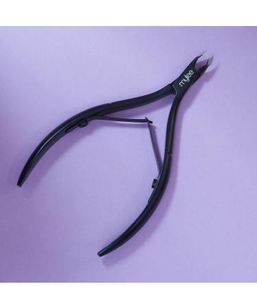 Mylee Cuticle Nippers Professional Sleek Matte Black Stainless Steel Salon-Quality Cuticle Nippers for Precision Trimming and Effective Removal Unruly Cuticles Hangnails and Excess Skin - Buy Online on GoSupps.com