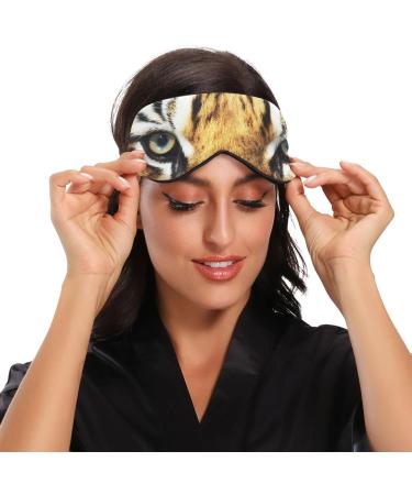 Haskirky Light Blocking Eye Mask | Breathable & Adjustable for Men and Women | Perfect for Travel, Yoga, Meditation, Office, Deep Sleep | Tiger Eyes Design - Buy Online on GoSupps.com