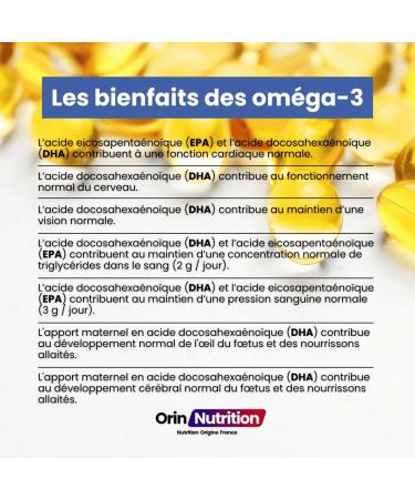  Orin Nutrition OmegaVie Vegan Vegan Omega 3 Seaweed Oil Rich in DHA & EPA Origin France (Brittany) Patented Qualitysilver TotOx 4 60 Capsules without Carrageenans Made in France Orin Nutrition - Buy Online on GoSupps.com