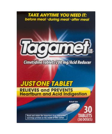 Tagamet Acid Reducer 200mg 30-count Tablets 30 Count 30 Count (Pack of 1) 30 Count