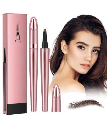 Microblading Eyebrow Pencil Kaluofan Microblading Eyebrow Pen Eyebrow Pencil Microblading Long-lasting Waterproof Creat Natural and Unique Makeup Look(Dark Brown)