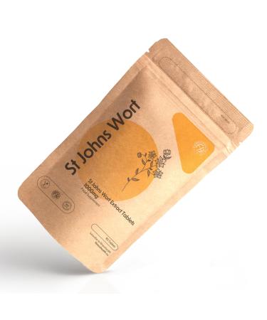 Fitness Health ST Johns Wort 1000MG Tablets | High Strength Supplement | Vegan Tablets & UK Made | High Strength St. John's Wort Supplement | (90 Tablets) 90 Count (Pack of 1)