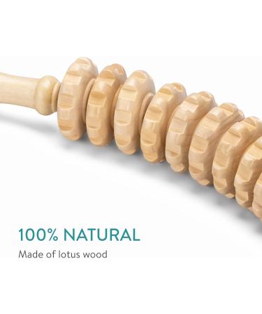 Navaris 3-Piece Wooden Massage Roller Set - Fascia Massage Stick with Handle & Carry Bag - Effective Pain Relief & Relaxation - Buy Online on GoSupps.com